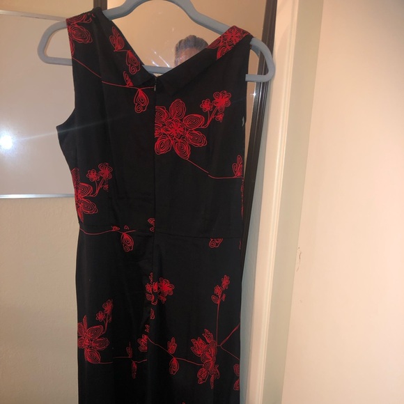 Red & black Retro dress size “M” 17 inches PTP, 40 inches long. - Picture 2 of 5